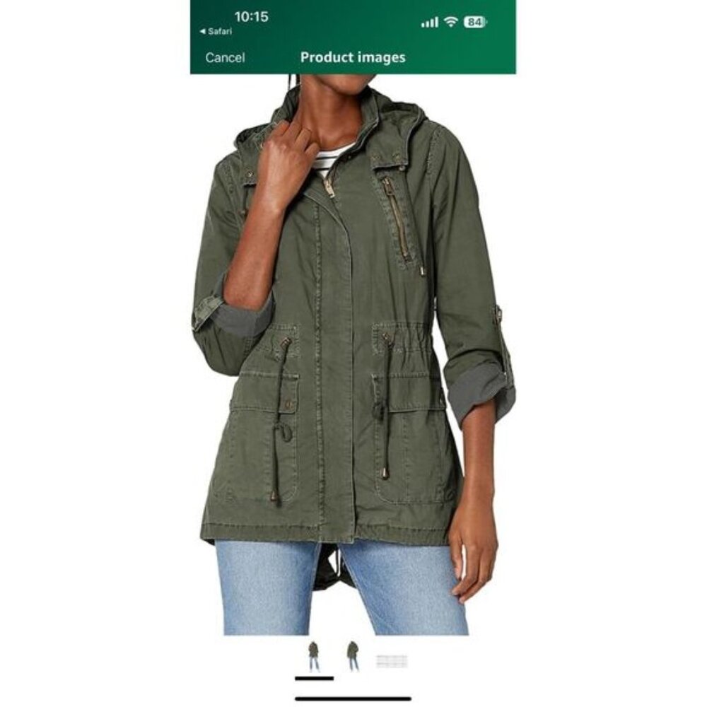 Levi's hooded Anorak jacket olive green